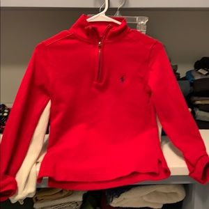 Polo 3/4 zip thick waffle long sleeve